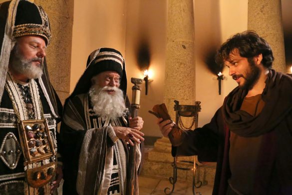 Paixão de Cristo - Ricardo Mourão - Caifá; Tonico Pereira - Anás e José Barbosa - Judas - Foto João Tavares