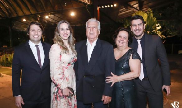 Estevan e Luana Ferraz, com José Eduardo, Leila e Eduardo Trindade